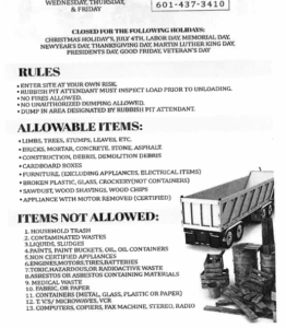 Rubbish pit trash flyer